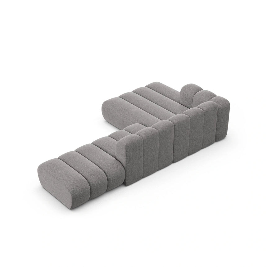 Lupine Modulares 5-Sitzer Ecksofa, Linke Seite, aus Chenille in Hellgrau (Eden 18 Grey), 299x177 cm von Micadoni – Bild 6