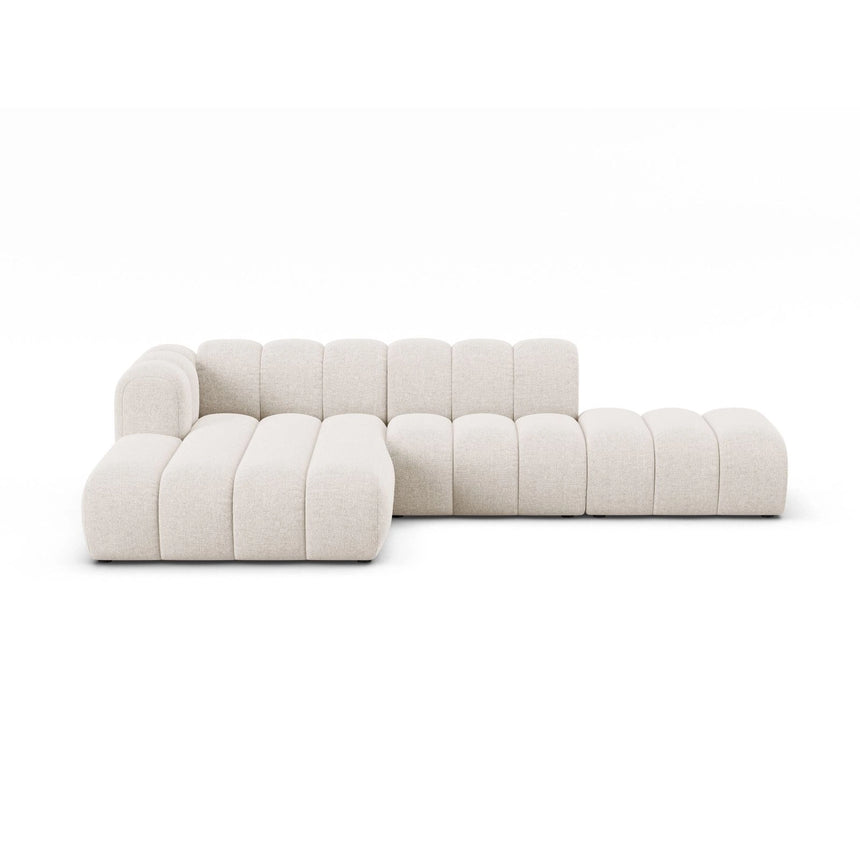 Lupine Modulares 5-Sitzer Ecksofa, Linke Seite, aus Chenille in Leichtes Beige (Eden 2 Pearl), 299x177 cm von Micadoni – Bild 1