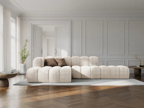 Lupine Modulares 5-Sitzer Ecksofa, Linke Seite, aus Chenille in Leichtes Beige (Eden 2 Pearl), 299x177 cm von Micadoni – Bild 2