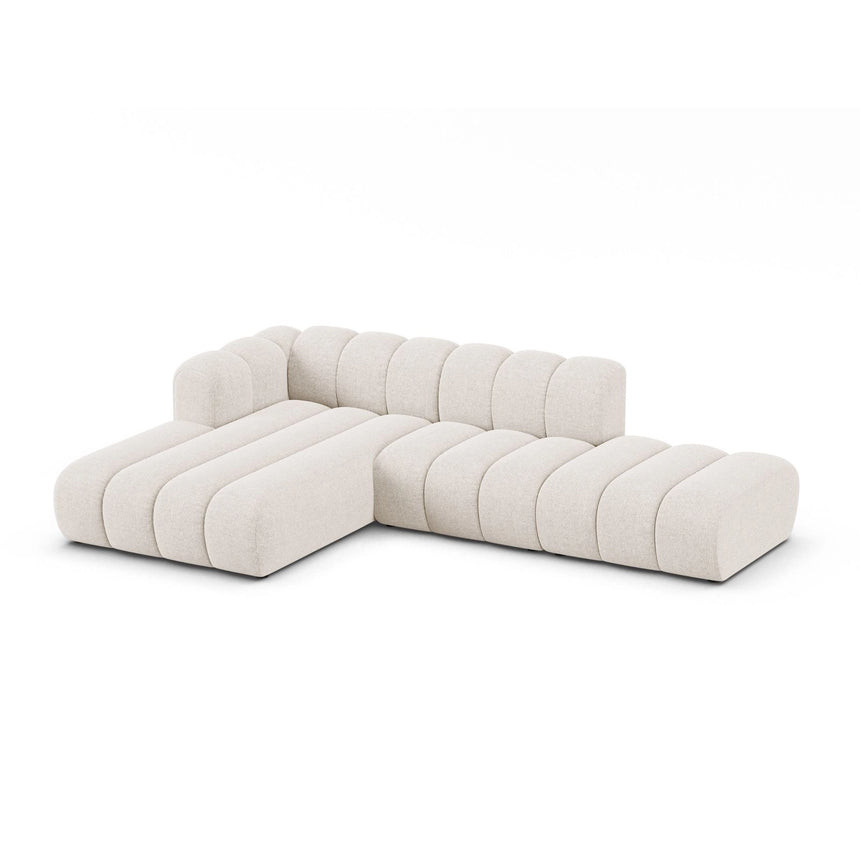 Lupine Modulares 5-Sitzer Ecksofa, Linke Seite, aus Chenille in Leichtes Beige (Eden 2 Pearl), 299x177 cm von Micadoni – Bild 4