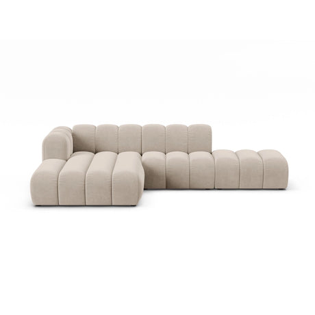 Lupine Modulares 5-Sitzer Ecksofa, Linke Seite, aus Samt, Chenille oder Boucle, 299x177 cm von Micadoni – Bild 1