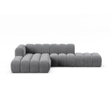 Lupine Modulares 5-Sitzer Ecksofa, Linke Seite, aus Samt in Grau (Salvador 17), 299x177 cm von Micadoni – Bild 1