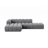 Lupine Modulares 5-Sitzer Ecksofa, Linke Seite, aus Samt in Grau (Salvador 17), 299x177 cm von Micadoni – Bild 1