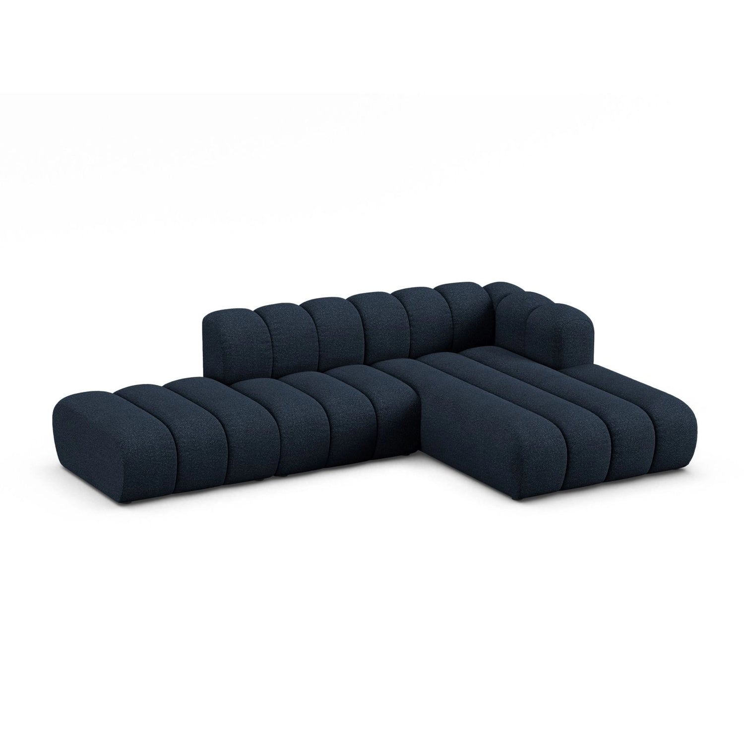 Lupine Modulares 5-Sitzer Ecksofa, Rechte Seite, aus Boucle in Dunkelblau (Baloo 2088), 299x177 cm von Micadoni – Bild 3