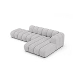 Lupine Modulares 5-Sitzer Ecksofa, Rechte Seite, aus Boucle in Hellgrau (Baloo 2085), 299x177 cm von Micadoni – Bild 4
