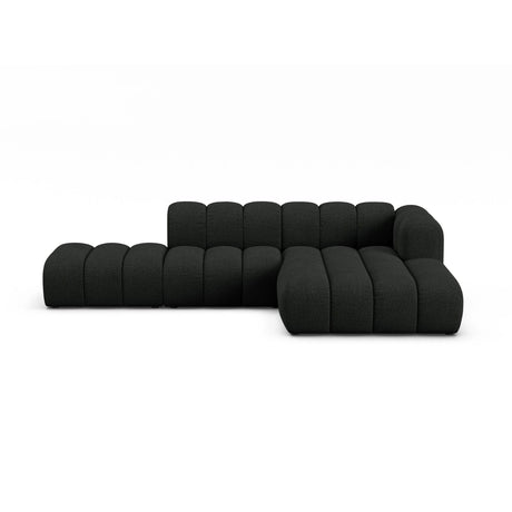 Lupine Modulares 5-Sitzer Ecksofa, Rechte Seite, aus Boucle in Schwarz (Baloo 2082), 299x177 cm von Micadoni – Bild 1