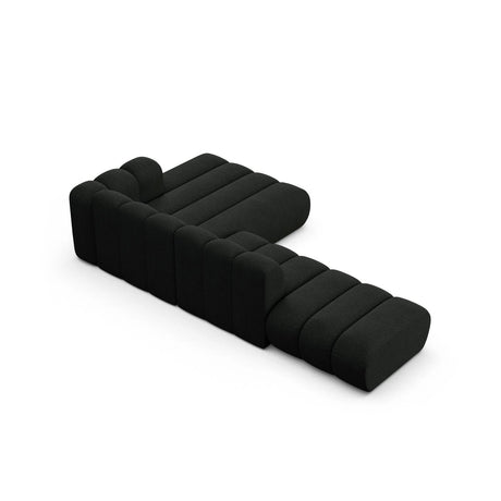 Lupine Modulares 5-Sitzer Ecksofa, Rechte Seite, aus Boucle in Schwarz (Baloo 2082), 299x177 cm von Micadoni – Bild 5