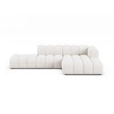 Lupine Modulares 5-Sitzer Ecksofa, Rechte Seite, aus Boucle in Weiß (Baloo 2073), 299x177 cm von Micadoni – Bild 1