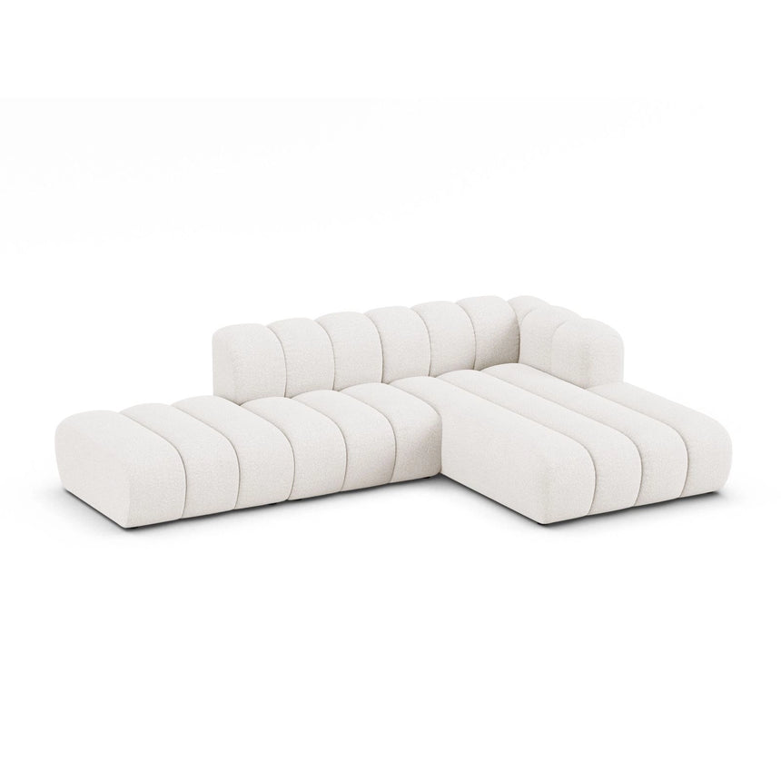 Lupine Modulares 5-Sitzer Ecksofa, Rechte Seite, aus Boucle in Weiß (Baloo 2073), 299x177 cm von Micadoni – Bild 3