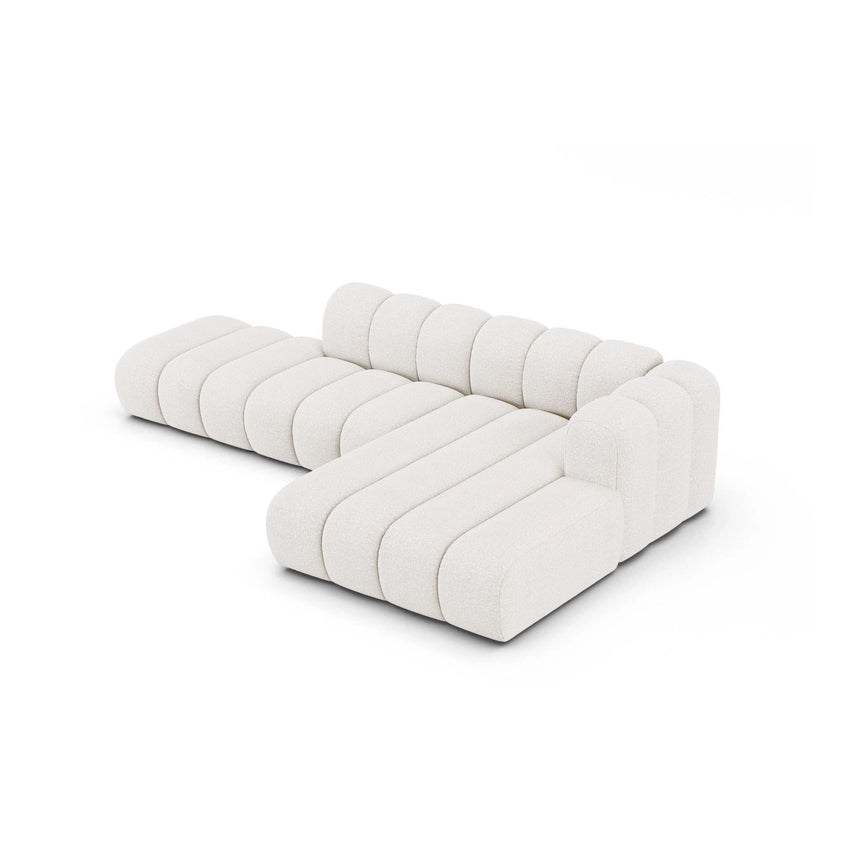 Lupine Modulares 5-Sitzer Ecksofa, Rechte Seite, aus Boucle in Weiß (Baloo 2073), 299x177 cm von Micadoni – Bild 4