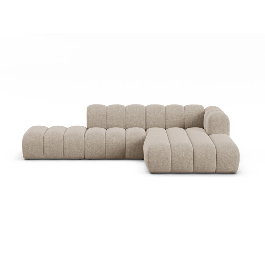 Lupine Modulares 5-Sitzer Ecksofa, Rechte Seite, aus Chenille in Dunkelbeige (Eden 4 Beige), 299x177 cm von Micadoni – Bild 1