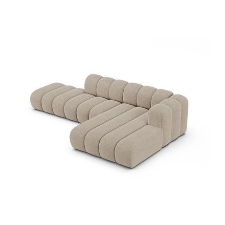 Lupine Modulares 5-Sitzer Ecksofa, Rechte Seite, aus Chenille in Dunkelbeige (Eden 4 Beige), 299x177 cm von Micadoni – Bild 5