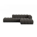 Lupine Modulares 5-Sitzer Ecksofa, Rechte Seite, aus Chenille in Dunkelgrau (Eden 20 Graphite), 299x177 cm von Micadoni – Bild 1