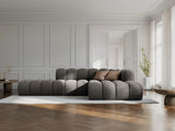 Lupine Modulares 5-Sitzer Ecksofa, Rechte Seite, aus Chenille in Dunkelgrau (Eden 20 Graphite), 299x177 cm von Micadoni – Bild 2