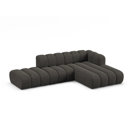 Lupine Modulares 5-Sitzer Ecksofa, Rechte Seite, aus Chenille in Dunkelgrau (Eden 20 Graphite), 299x177 cm von Micadoni – Bild 4