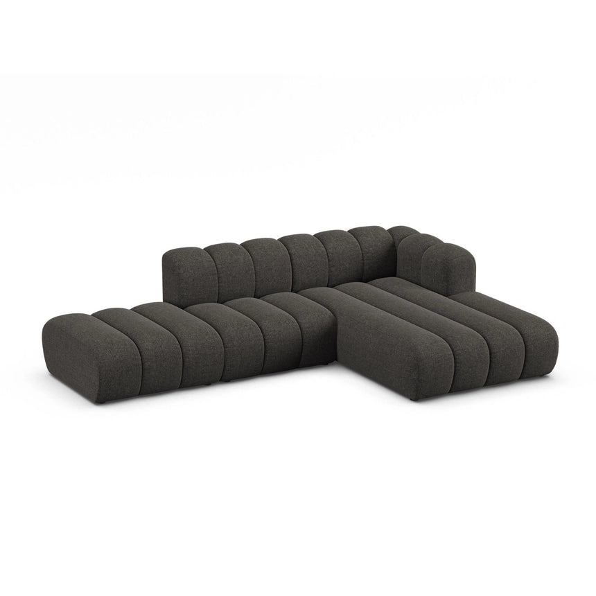 Lupine Modulares 5-Sitzer Ecksofa, Rechte Seite, aus Chenille in Dunkelgrau (Eden 20 Graphite), 299x177 cm von Micadoni – Bild 4