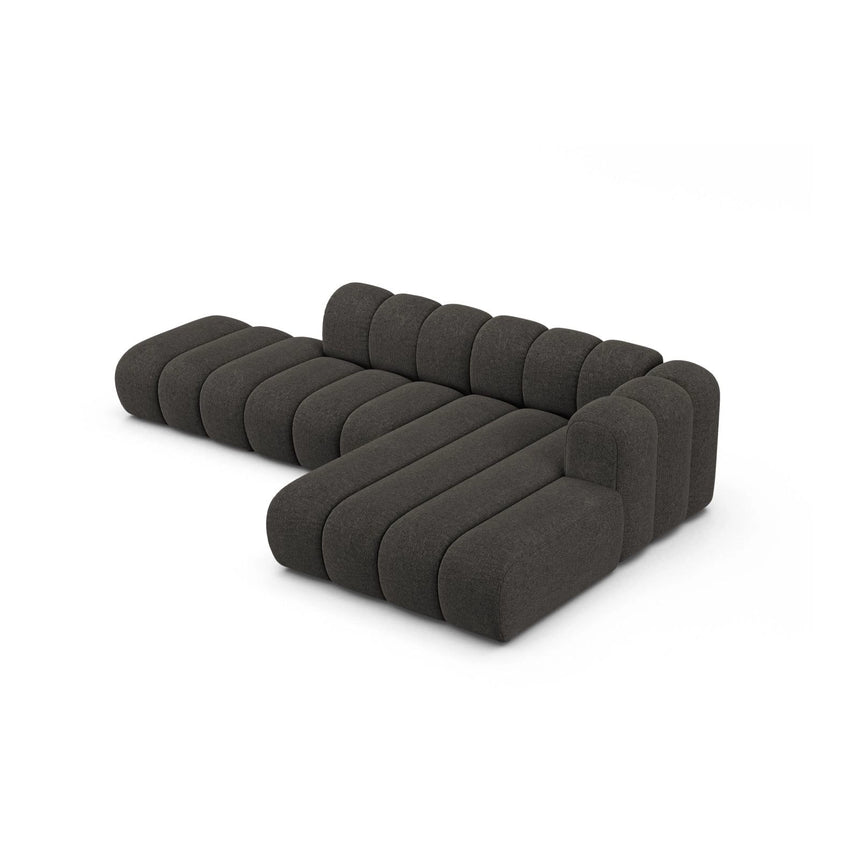Lupine Modulares 5-Sitzer Ecksofa, Rechte Seite, aus Chenille in Dunkelgrau (Eden 20 Graphite), 299x177 cm von Micadoni – Bild 5