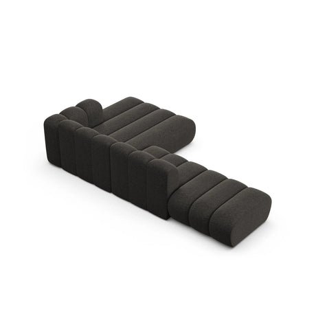 Lupine Modulares 5-Sitzer Ecksofa, Rechte Seite, aus Chenille in Dunkelgrau (Eden 20 Graphite), 299x177 cm von Micadoni – Bild 6