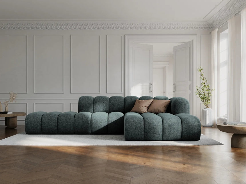 Lupine Modulares 5-Sitzer Ecksofa, Rechte Seite, aus Chenille in Hellgrau (Eden 18 Grey), 299x177 cm von Micadoni – Bild 2
