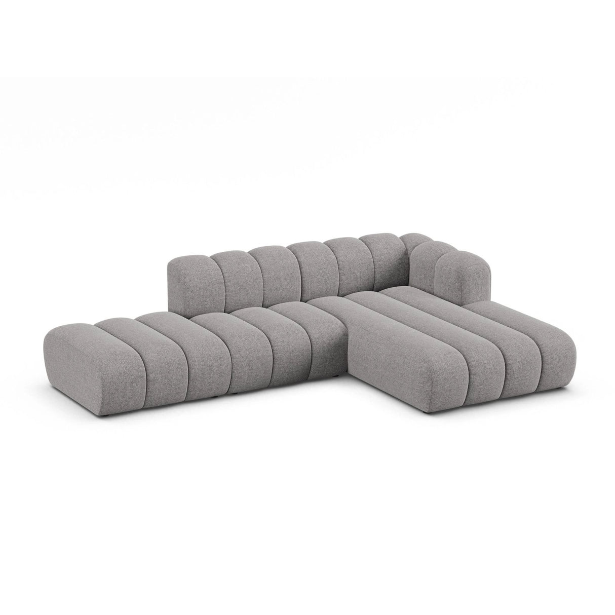 Lupine Modulares 5-Sitzer Ecksofa, Rechte Seite, aus Chenille in Hellgrau (Eden 18 Grey), 299x177 cm von Micadoni – Bild 4