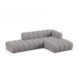 Lupine Modulares 5-Sitzer Ecksofa, Rechte Seite, aus Chenille in Hellgrau (Eden 18 Grey), 299x177 cm von Micadoni – Bild 4