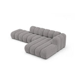 Lupine Modulares 5-Sitzer Ecksofa, Rechte Seite, aus Chenille in Hellgrau (Eden 18 Grey), 299x177 cm von Micadoni – Bild 5
