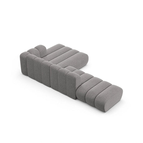 Lupine Modulares 5-Sitzer Ecksofa, Rechte Seite, aus Chenille in Hellgrau (Eden 18 Grey), 299x177 cm von Micadoni – Bild 6