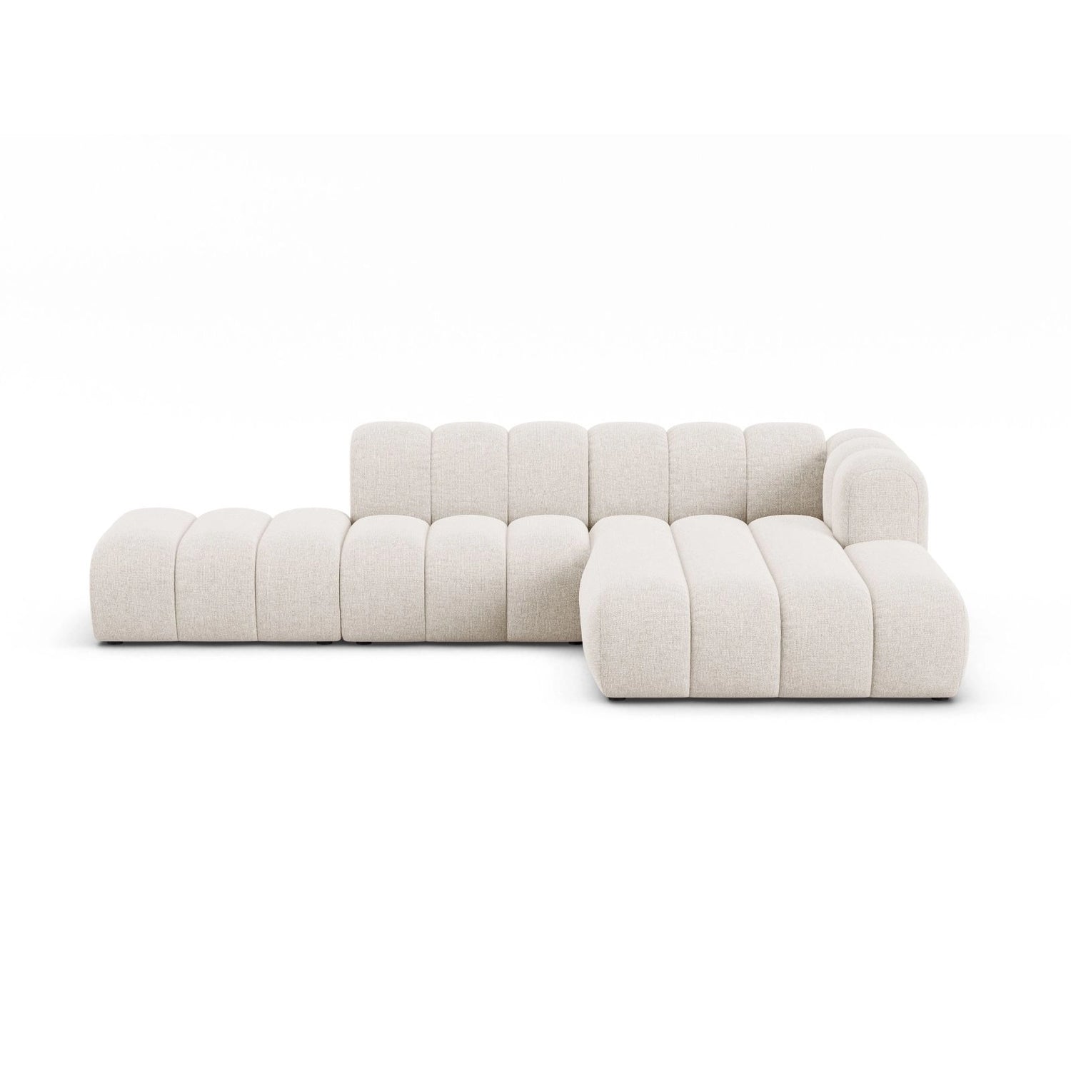 Lupine Modulares 5-Sitzer Ecksofa, Rechte Seite, aus Chenille in Leichtes Beige (Eden 2 Pearl), 299x177 cm von Micadoni – Bild 1