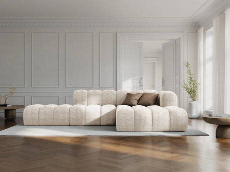 Lupine Modulares 5-Sitzer Ecksofa, Rechte Seite, aus Chenille in Leichtes Beige (Eden 2 Pearl), 299x177 cm von Micadoni – Bild 2