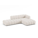 Lupine Modulares 5-Sitzer Ecksofa, Rechte Seite, aus Chenille in Leichtes Beige (Eden 2 Pearl), 299x177 cm von Micadoni – Bild 4