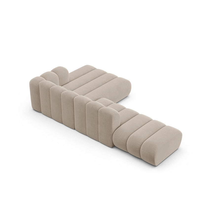 Lupine Modulares 5-Sitzer Ecksofa, Rechte Seite, aus Samt, Chenille oder Boucle, 299x177 cm von Micadoni – Bild 5
