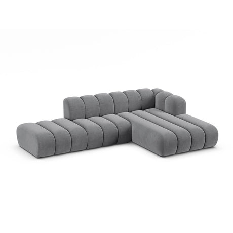 Lupine Modulares 5-Sitzer Ecksofa, Rechte Seite, aus Samt in Grau (Salvador 17), 299x177 cm von Micadoni – Bild 3