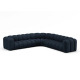 Lupine Modulares 5-Sitzer Ecksofa, Symmetrisch, aus Boucle in Dunkelblau (Baloo 2088), 309x309 cm von Micadoni – Bild 3