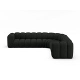 Lupine Modulares 5-Sitzer Ecksofa, Symmetrisch, aus Boucle in Schwarz (Baloo 2082), 309x309 cm von Micadoni – Bild 1