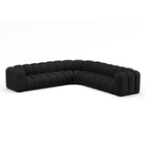 Lupine Modulares 5-Sitzer Ecksofa, Symmetrisch, aus Boucle in Schwarz (Baloo 2082), 309x309 cm von Micadoni – Bild 3