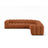 Lupine Modulares 5-Sitzer Ecksofa, Symmetrisch, aus Chenille in Brick (Eden 10 Terra), 309x309 cm von Micadoni – Bild 1