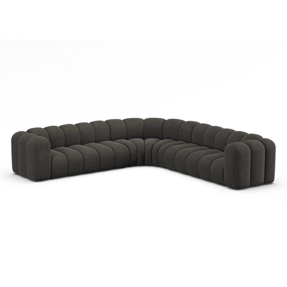 Lupine Modulares 5-Sitzer Ecksofa, Symmetrisch, aus Chenille in Dunkelgrau (Eden 20 Graphite), 309x309 cm von Micadoni – Bild 3