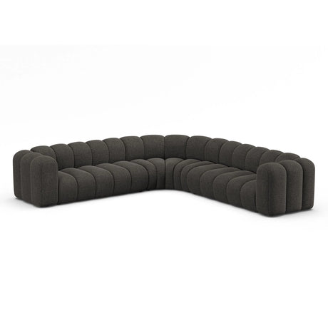 Lupine Modulares 5-Sitzer Ecksofa, Symmetrisch, aus Chenille in Dunkelgrau (Eden 20 Graphite), 309x309 cm von Micadoni – Bild 3