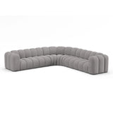 Lupine Modulares 5-Sitzer Ecksofa, Symmetrisch, aus Chenille in Hellgrau (Eden 18 Grey), 309x309 cm von Micadoni – Bild 3
