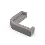 Lupine Modulares 5-Sitzer Ecksofa, Symmetrisch, aus Chenille in Hellgrau (Eden 18 Grey), 309x309 cm von Micadoni – Bild 4