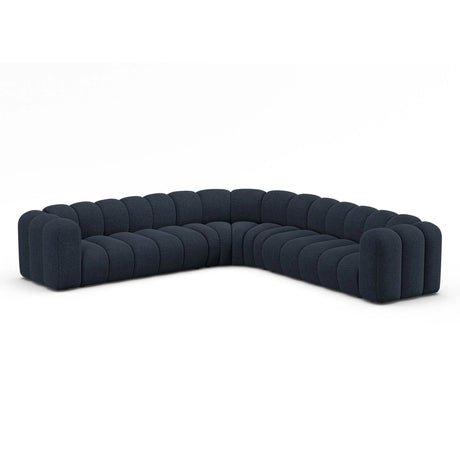 Lupine Modulares 5-Sitzer Ecksofa, Symmetrisch, aus Chenille in Marineblau (Eden 16 Deep Blue), 309x309 cm von Micadoni – Bild 3