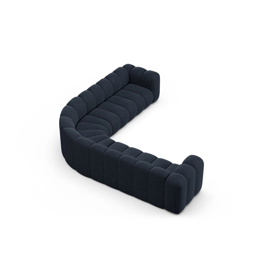 Lupine Modulares 5-Sitzer Ecksofa, Symmetrisch, aus Chenille in Marineblau (Eden 16 Deep Blue), 309x309 cm von Micadoni – Bild 4