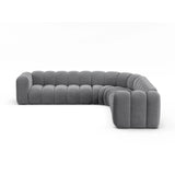 Lupine Modulares 5-Sitzer Ecksofa, Symmetrisch, aus Samt in Grau (Salvador 17), 309x309 cm von Micadoni – Bild 1