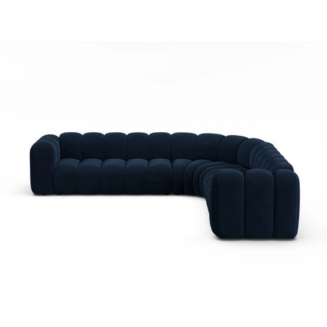 Lupine Modulares 5-Sitzer Ecksofa, Symmetrisch, aus Samt in Königsblau (Salvador 5), 309x309 cm von Micadoni – Bild 1