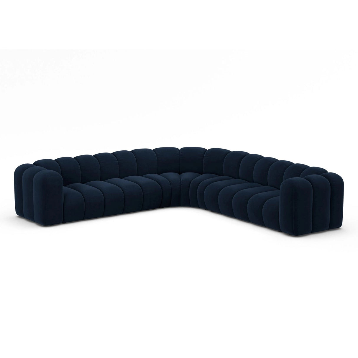 Lupine Modulares 5-Sitzer Ecksofa, Symmetrisch, aus Samt in Königsblau (Salvador 5), 309x309 cm von Micadoni – Bild 3