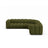Lupine Modulares 6-Sitzer Ecksofa, Symmetrisch, aus Boucle in Dunkles olivgrün (Baloo 2090), 280x280 cm von Micadoni – Bild 1