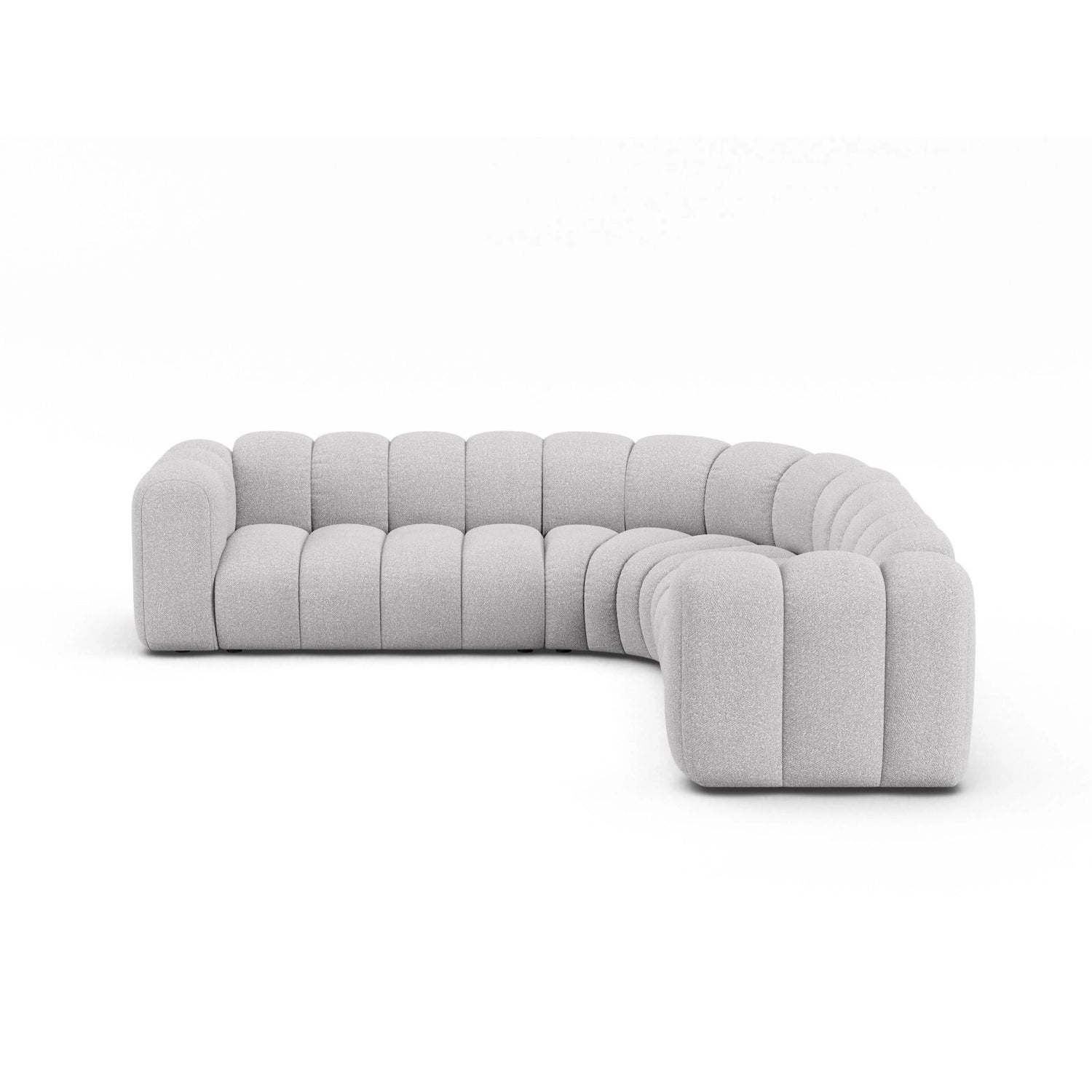 Lupine Modulares 6-Sitzer Ecksofa, Symmetrisch, aus Boucle in Hellgrau (Baloo 2085), 280x280 cm von Micadoni – Bild 1