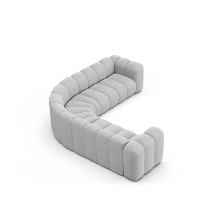 Lupine Modulares 6-Sitzer Ecksofa, Symmetrisch, aus Boucle in Hellgrau (Baloo 2085), 280x280 cm von Micadoni – Bild 3
