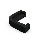 Lupine Modulares 6-Sitzer Ecksofa, Symmetrisch, aus Boucle in Schwarz (Baloo 2082), 280x280 cm von Micadoni – Bild 3