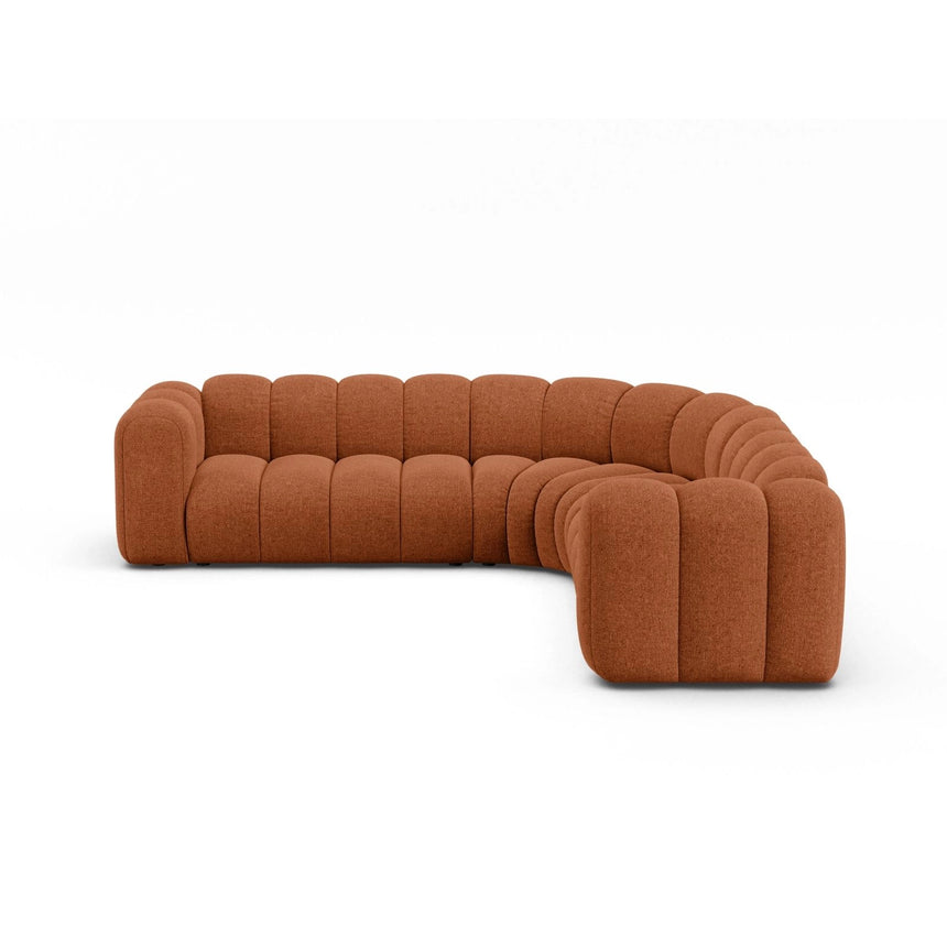 Lupine Modulares 6-Sitzer Ecksofa, Symmetrisch, aus Chenille in Brick (Eden 10 Terra), 280x280 cm von Micadoni – Bild 1